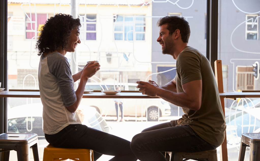 Beautiful couple on a date