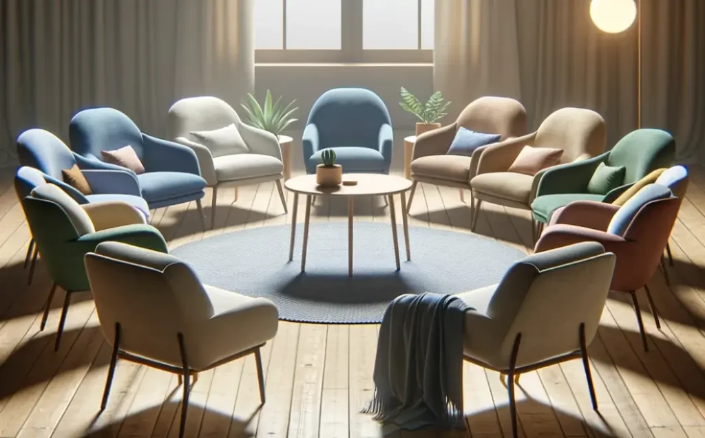 a welcoming group therapy setting for an Intensive Outpatient Program.