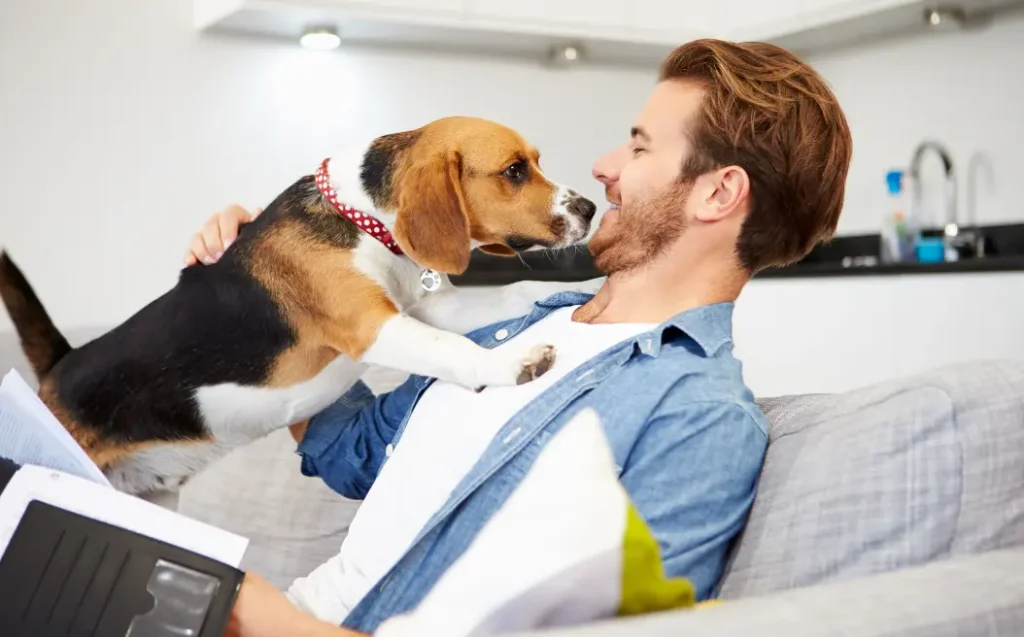 Person enjoying a peaceful moment with their dog