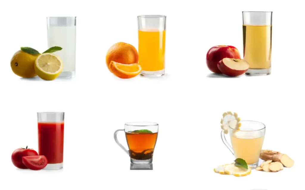 Set of non-alcoholic beverages